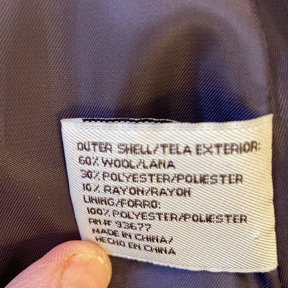 Worthington Pea Coat, Purple, Size PM - Picture 8 of 11